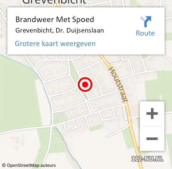 Locatie op kaart van de 112 melding: Brandweer Met Spoed Naar Grevenbicht, Dr. Duijsenslaan op 24 juli 2021 13:32