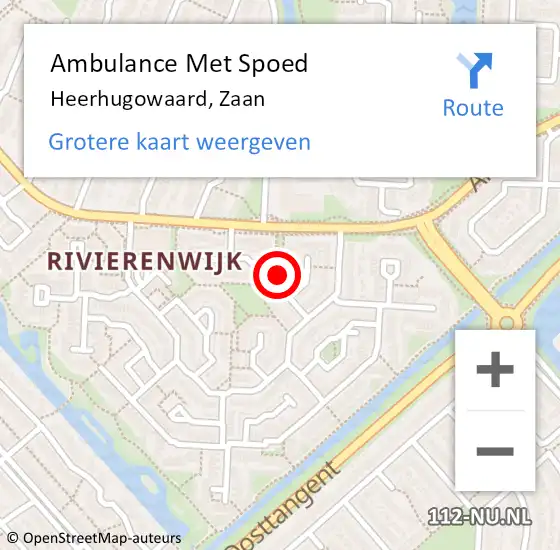 Locatie op kaart van de 112 melding: Ambulance Met Spoed Naar Heerhugowaard, Zaan op 24 juli 2021 20:57