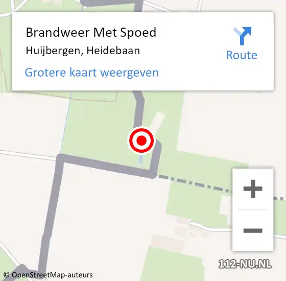 Locatie op kaart van de 112 melding: Brandweer Met Spoed Naar Huijbergen, Heidebaan op 26 juli 2021 12:46
