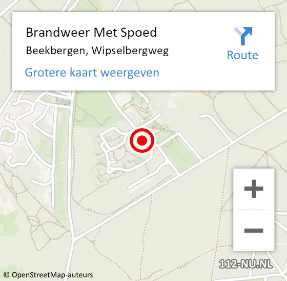 Locatie op kaart van de 112 melding: Brandweer Met Spoed Naar Beekbergen, Wipselbergweg op 26 juli 2021 22:20