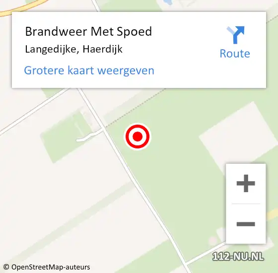 Locatie op kaart van de 112 melding: Brandweer Met Spoed Naar Langedijke, Haerdijk op 27 juli 2021 01:56