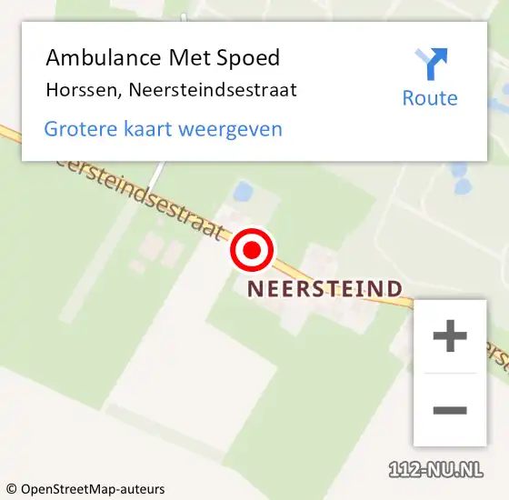 Locatie op kaart van de 112 melding: Ambulance Met Spoed Naar Horssen, Neersteindsestraat op 27 juli 2021 11:24