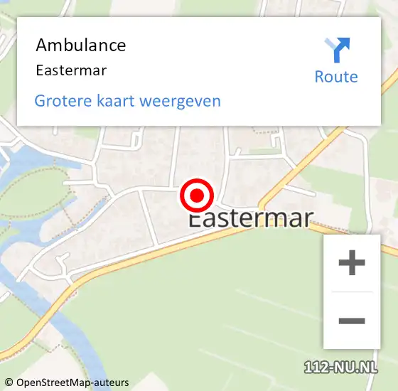 Locatie op kaart van de 112 melding: Ambulance Oostermeer op 27 juli 2021 11:48