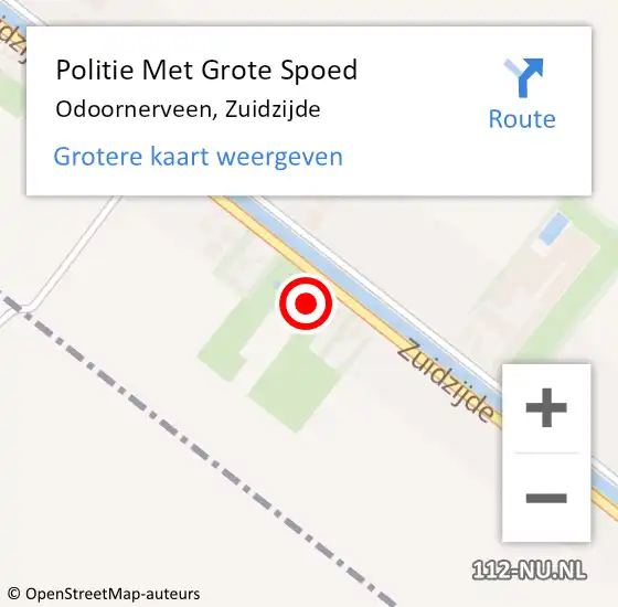Locatie op kaart van de 112 melding: Politie Met Grote Spoed Naar Odoornerveen, Zuidzijde op 28 juli 2021 14:50