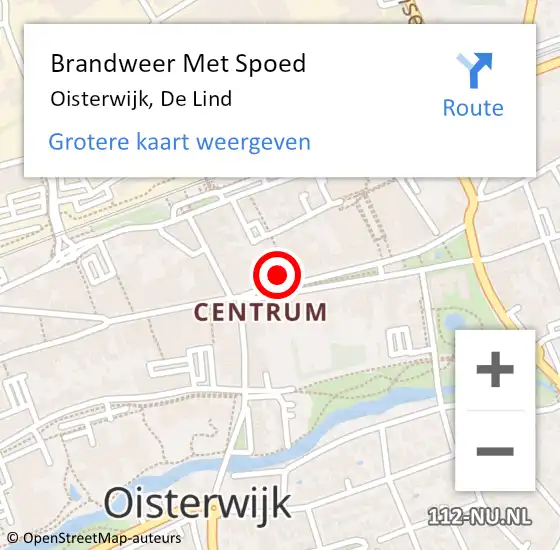 Locatie op kaart van de 112 melding: Brandweer Met Spoed Naar Oisterwijk, De Lind op 29 juli 2021 22:10