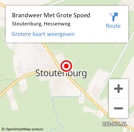 Locatie op kaart van de 112 melding: Brandweer Met Grote Spoed Naar Stoutenburg, Hessenweg op 31 juli 2021 17:44