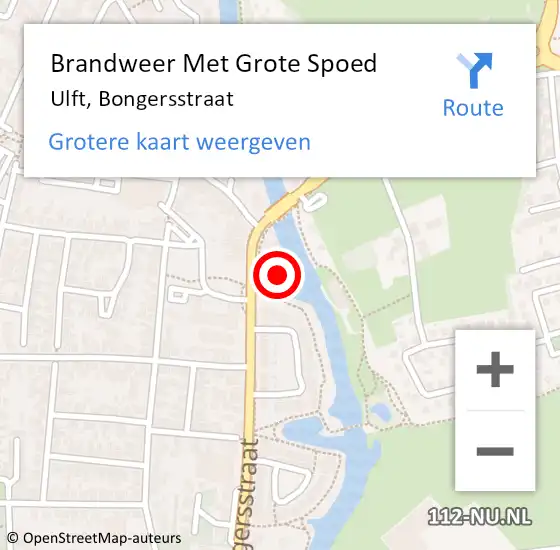 Locatie op kaart van de 112 melding: Brandweer Met Grote Spoed Naar Ulft, Bongersstraat op 1 augustus 2021 02:00