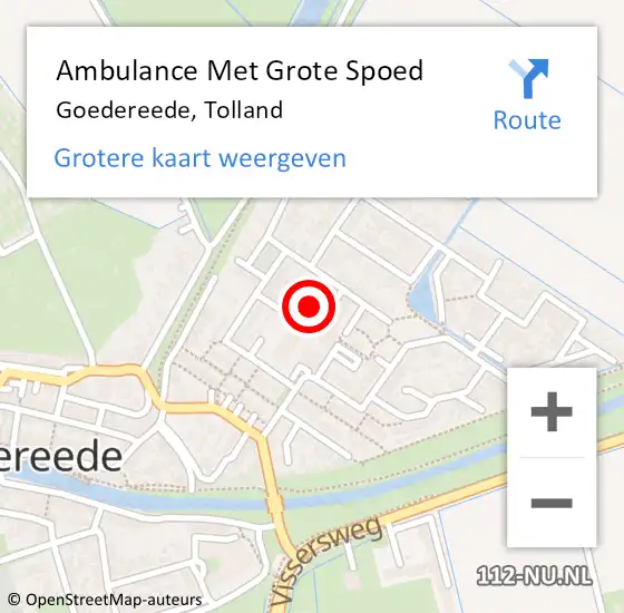 Locatie op kaart van de 112 melding: Ambulance Met Grote Spoed Naar Goedereede, Tolland op 1 augustus 2021 08:26