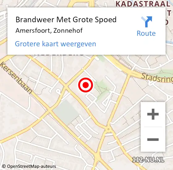 Locatie op kaart van de 112 melding: Brandweer Met Grote Spoed Naar Amersfoort, Zonnehof op 1 augustus 2021 18:00