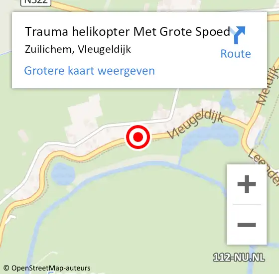 Locatie op kaart van de 112 melding: Trauma helikopter Met Grote Spoed Naar Zuilichem, Vleugeldijk op 2 augustus 2021 16:11