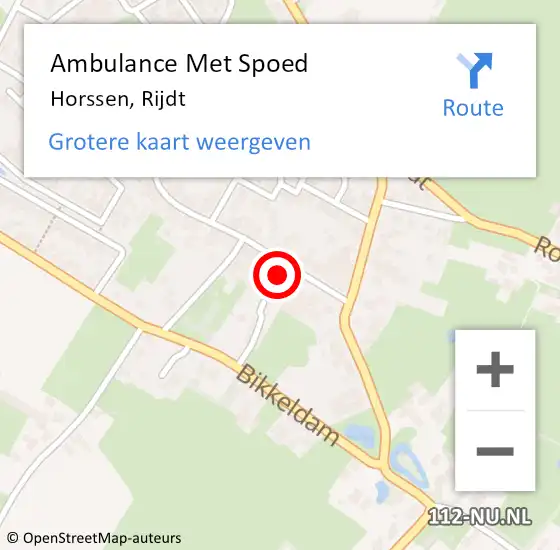 Locatie op kaart van de 112 melding: Ambulance Met Spoed Naar Horssen, Rijdt op 3 augustus 2021 12:28