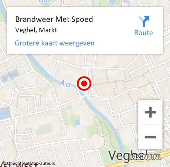 Locatie op kaart van de 112 melding: Brandweer Met Spoed Naar Veghel, Markt op 3 augustus 2021 21:30