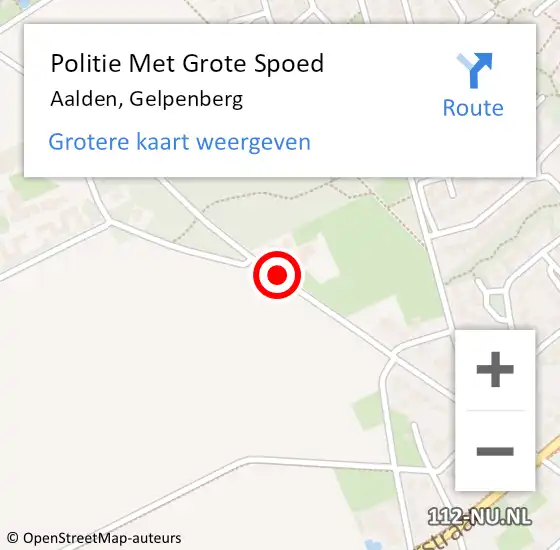 Locatie op kaart van de 112 melding: Politie Met Grote Spoed Naar Aalden, Gelpenberg op 4 augustus 2021 20:53