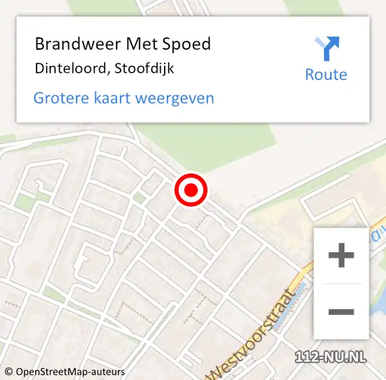 Locatie op kaart van de 112 melding: Brandweer Met Spoed Naar Dinteloord, Stoofdijk op 7 augustus 2021 16:53
