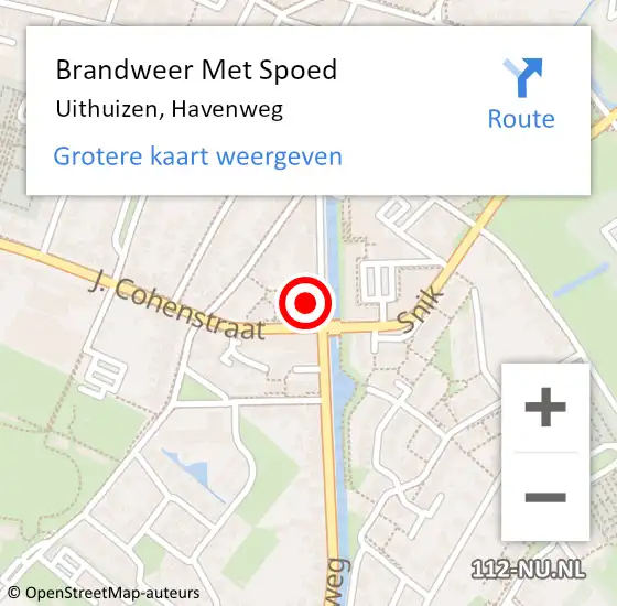 Locatie op kaart van de 112 melding: Brandweer Met Spoed Naar Uithuizen, Havenweg op 8 augustus 2021 08:38
