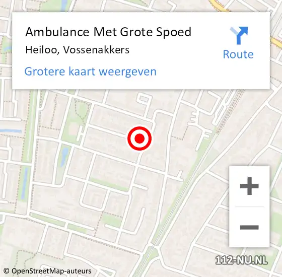 Locatie op kaart van de 112 melding: Ambulance Met Grote Spoed Naar Heiloo, Vossenakkers op 8 augustus 2021 09:17