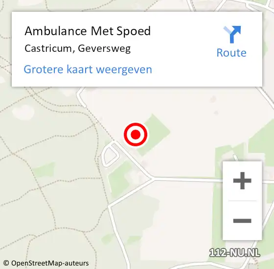 Locatie op kaart van de 112 melding: Ambulance Met Spoed Naar Castricum, Geversweg op 8 augustus 2021 10:50