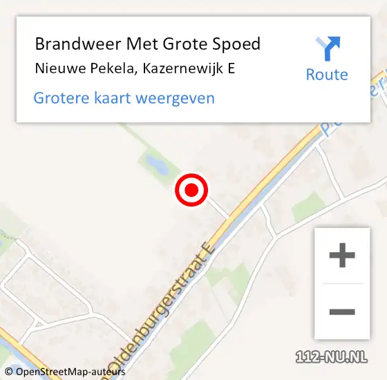 Locatie op kaart van de 112 melding: Brandweer Met Grote Spoed Naar Nieuwe Pekela, Kazernewijk E op 8 augustus 2021 17:06