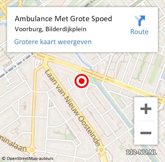 Locatie op kaart van de 112 melding: Ambulance Met Grote Spoed Naar Voorburg, Bilderdijkplein op 11 augustus 2021 17:25
