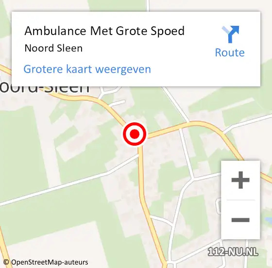 Locatie op kaart van de 112 melding: Ambulance Met Grote Spoed Naar Noord Sleen op 19 juni 2014 18:27
