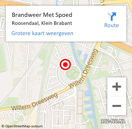 Locatie op kaart van de 112 melding: Brandweer Met Spoed Naar Roosendaal, Klein Brabant op 15 augustus 2021 12:14