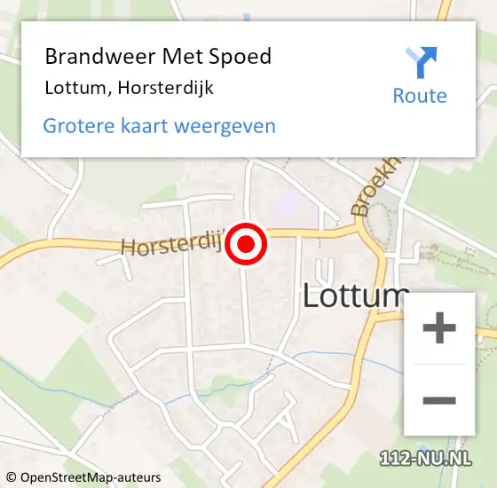 Locatie op kaart van de 112 melding: Brandweer Met Spoed Naar Lottum, Horsterdijk op 17 augustus 2021 11:22