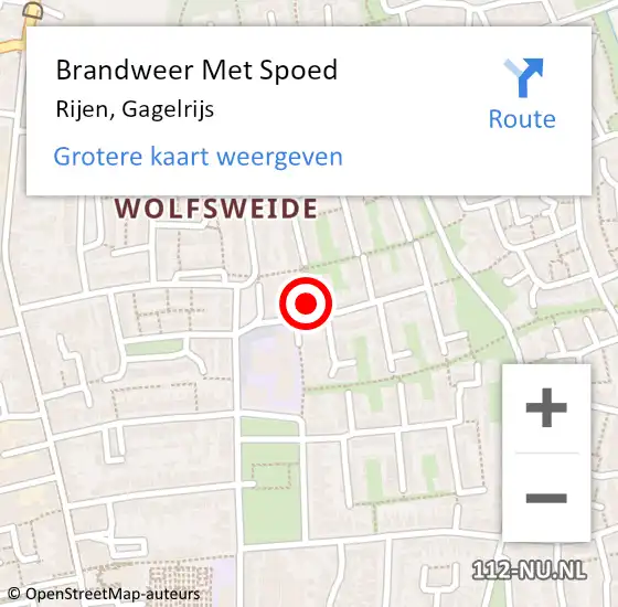Locatie op kaart van de 112 melding: Brandweer Met Spoed Naar Rijen, Gagelrijs op 18 augustus 2021 18:24