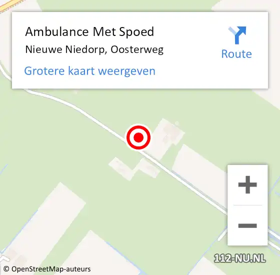 Locatie op kaart van de 112 melding: Ambulance Met Spoed Naar Nieuwe Niedorp, Oosterweg op 24 augustus 2021 14:17
