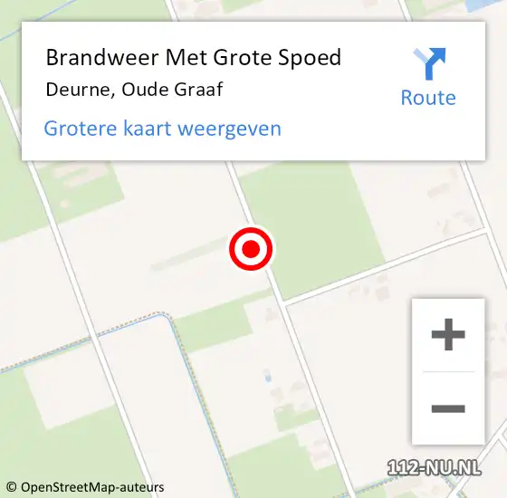 Locatie op kaart van de 112 melding: Brandweer Met Grote Spoed Naar Deurne, Oude Graaf op 26 augustus 2021 23:43