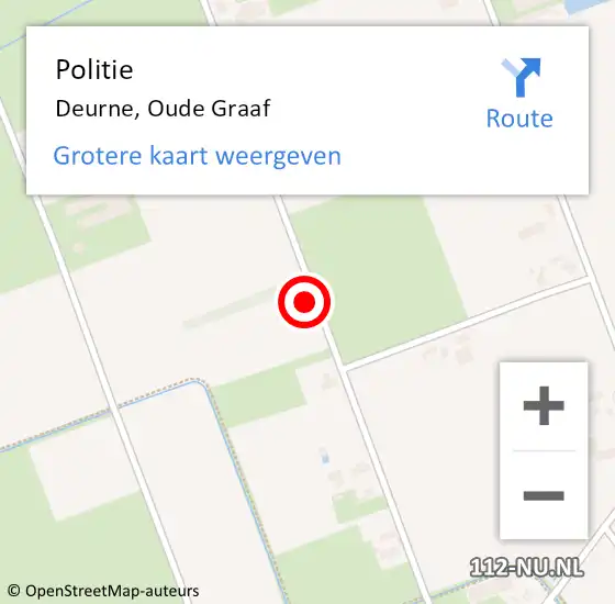 Locatie op kaart van de 112 melding: Politie Deurne, Oude Graaf op 26 augustus 2021 23:43
