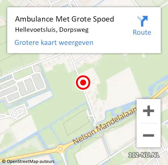 Locatie op kaart van de 112 melding: Ambulance Met Grote Spoed Naar Hellevoetsluis, Dorpsweg op 27 augustus 2021 17:22