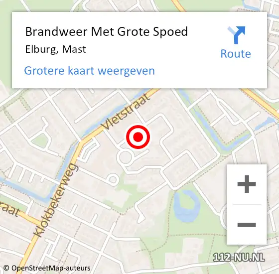 Locatie op kaart van de 112 melding: Brandweer Met Grote Spoed Naar Elburg, Mast op 27 augustus 2021 23:38
