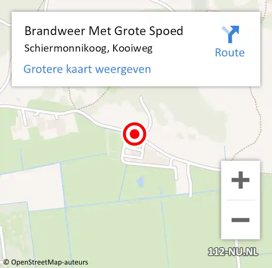 Locatie op kaart van de 112 melding: Brandweer Met Grote Spoed Naar Schiermonnikoog, Kooiweg op 29 augustus 2021 12:43