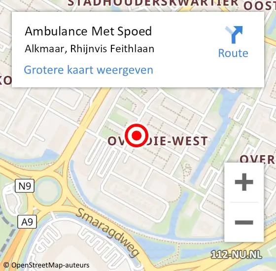 Locatie op kaart van de 112 melding: Ambulance Met Spoed Naar Alkmaar, Rhijnvis Feithlaan op 30 augustus 2021 15:56