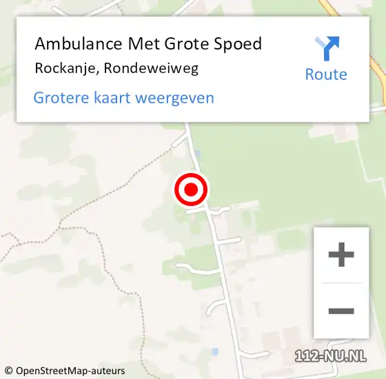 Locatie op kaart van de 112 melding: Ambulance Met Grote Spoed Naar Rockanje, Rondeweiweg op 30 augustus 2021 16:59