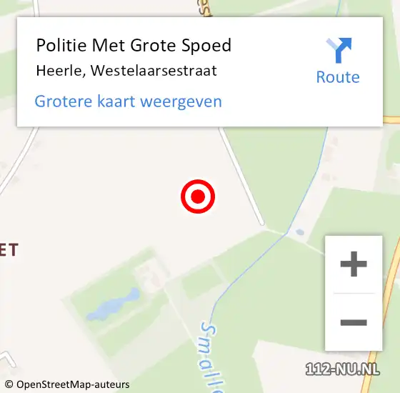 Locatie op kaart van de 112 melding: Politie Met Grote Spoed Naar Heerle, Westelaarsestraat op 31 augustus 2021 07:55