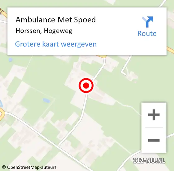 Locatie op kaart van de 112 melding: Ambulance Met Spoed Naar Horssen, Hogeweg op 31 augustus 2021 08:26