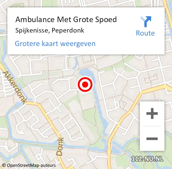 Locatie op kaart van de 112 melding: Ambulance Met Grote Spoed Naar Spijkenisse, Peperdonk op 2 september 2021 01:06