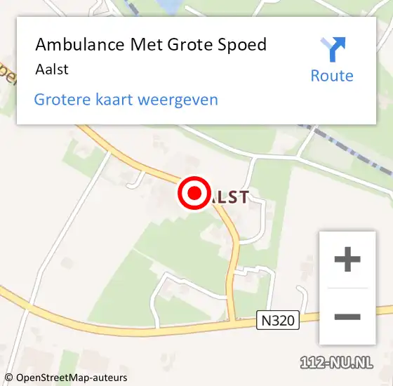 Locatie op kaart van de 112 melding: Ambulance Met Grote Spoed Naar Aalst op 3 september 2021 07:06