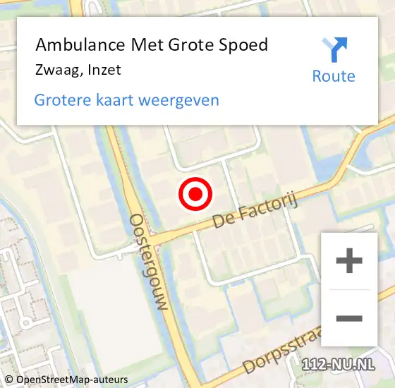 Locatie op kaart van de 112 melding: Ambulance Met Grote Spoed Naar Zwaag, Inzet op 21 juni 2014 16:52