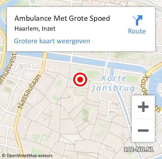 Locatie op kaart van de 112 melding: Ambulance Met Grote Spoed Naar Haarlem, A1 op 5 oktober 2013 20:12