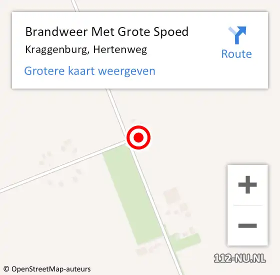 Locatie op kaart van de 112 melding: Brandweer Met Grote Spoed Naar Kraggenburg, Hertenweg op 4 september 2021 20:35