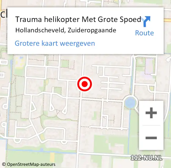 Locatie op kaart van de 112 melding: Trauma helikopter Met Grote Spoed Naar Hollandscheveld, Zuideropgaande op 9 september 2021 11:18