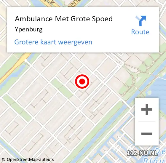 Locatie op kaart van de 112 melding: Ambulance Met Grote Spoed Naar Ypenburg op 10 september 2021 13:47