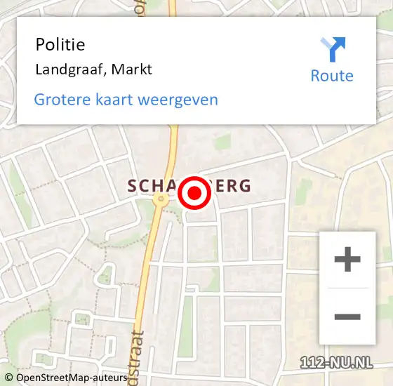 Locatie op kaart van de 112 melding: Politie Landgraaf, Markt op 10 september 2021 16:12