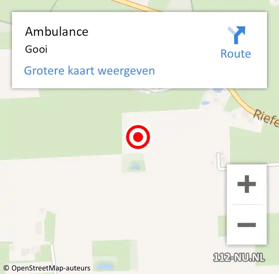 Locatie op kaart van de 112 melding: Ambulance Gooi op 11 september 2021 17:00