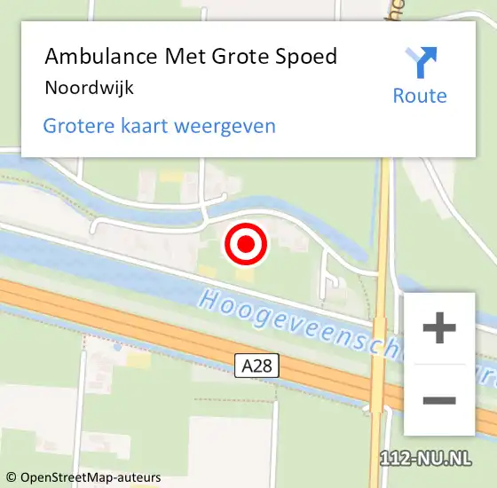 Locatie op kaart van de 112 melding: Ambulance Met Grote Spoed Naar Noordwijk op 12 september 2021 00:34