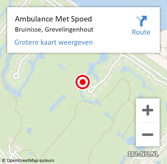 Locatie op kaart van de 112 melding: Ambulance Met Spoed Naar Bruinisse, Grevelingenhout op 12 september 2021 11:48