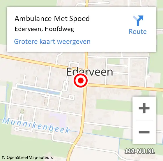 Locatie op kaart van de 112 melding: Ambulance Met Spoed Naar Ederveen, Hoofdweg op 22 juni 2014 20:15