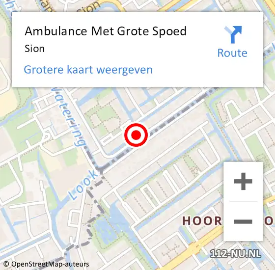 Locatie op kaart van de 112 melding: Ambulance Met Grote Spoed Naar Sion op 14 september 2021 11:41